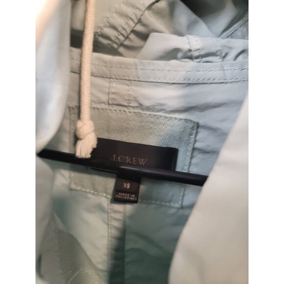 J.Crew Rain Weather Fishtail Anorak Jacket Women's Size Xs Light Green - Picture 3 of 7